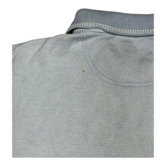 Tommy Bahama Polo Shirt Men M Silk Cotton Blue TB Logo Golf Resort Tee Classic - Picture 15 of 15